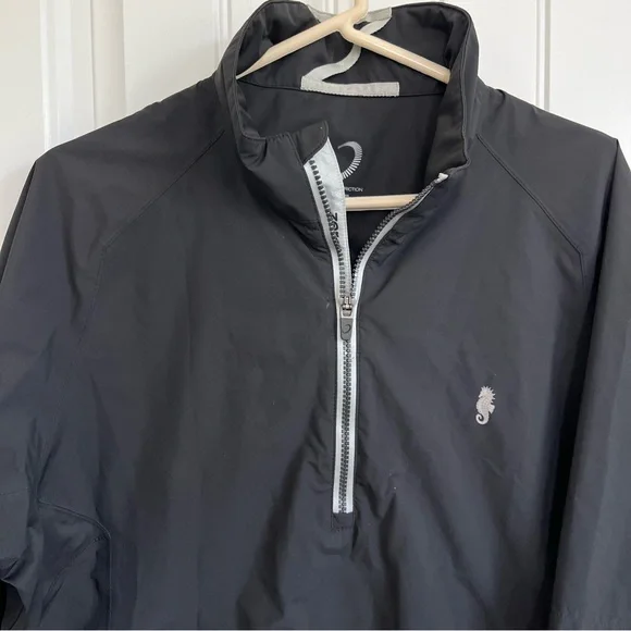 Zero Restriction Men’s Short Sleeve Windbreaker Golf Black 1/4 Zip Medium - Picture 4 of 5